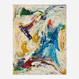 Albert Kotin, Abstract Composition, oil on paper