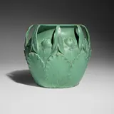 Hugh Garden for Teco Pottery, Rare jardinière with water lilies, model 86