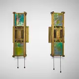 Frank Lloyd Wright, Sconces from the first Francis W. Little House, Peoria, Illinois, pair