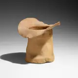 George E. Ohr, Top hat, 1895-96, bisque earthenware