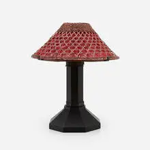 Charles Rohlfs, Rare table lamp base, c. 1905, oak, copper