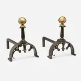 Samuel Yellin, Early andirons, pair