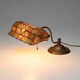 Handel, Desk or piano lamp, c. 1915, bronzed metal, mica