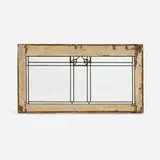 Frank Lloyd Wright, Window from the Oscar M. and Katherine B. Steffens House, Chicago, c. 1909, leaded glass, copper-plated zinc