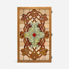 Louis Sullivan, Skylight window from the Auditorium Theater, Chicago, 1889, leaded stained glass