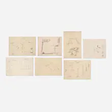 Jean Prouvé, collection of seven prints, c. 1955, printed paper