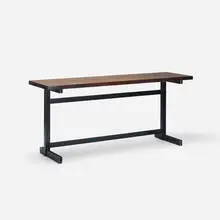 Jules Wabbes, console, c. 1960, wenge, enameled steel