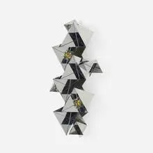 Prismatic wall sculpture by C. Jeré, 1971, chrome-plated steel, plastic, sold Jul 2017
