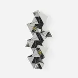 C. Jeré, Prismatic wall sculpture, 1971, chrome-plated steel, plastic