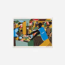Jacob Lawrence, The Library, 1978, screenprint on wove paper