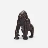 Gorilla by Modern, c. 1960, leather over a sculpted form, glass, sold Jul 2017