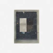 Black and White Study by Felice Lucero-Giaccardo, 1982, collage and pastel on paper, sold Jul 2017