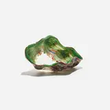Green Macchia with Crimson Lip Wrap by Dale Chihuly, 1985, hand-blown glass, sold Jul 2017