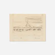 Volcano by Richard Artschwager, 1986, graphite on paper, sold Jul 2017