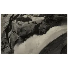 Ansel Adams, Nevada Fall, Yosemite National Park (Curry Company Commission), c. 1930s, Gelatin silver print; the photographer's 'Photographed in Yosemite by Ansel Adams' stamp on the reverse