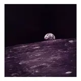Michael Light, Earthrise Seen for the First Time By Human Eyes; Photographed by William Anders, Apollo 8, December 24, 1968 (from 'Full Moon'), 1999, Digital chromogenic print; signed