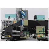 Kenneth Josephson, Postcard Visit, Chicago (69-35-9-17), 1969, A unique collage comprised of a gelatin silver print and offset lithograph; mounted