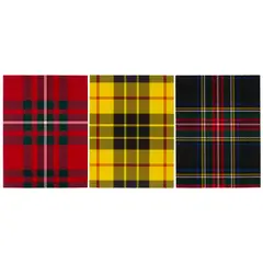 Tartan Set (comprising 'MacGregor', 'Black Stewart', and 'Dress Macleod') by Sarah Charlesworth, 1986, Complete set of 3 photolithographs; each with the artist's blindstamp, offered Jul 2026