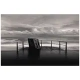 Michael Kenna, 'Deckchairs, Bournemouth, Dorset, England', 1983, Sepia and selenium-toned gelatin silver print