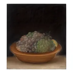 Fernando Botero, Still Life with Grapes, 1968, gouache and pastel on paper laid on board