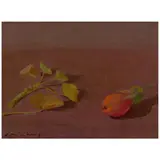 Helen Lundeberg, Fruit and Leaves, 1951, oil on board