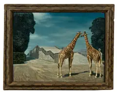 Carel Willink, Twee Giraffen, 1956, Öl auf Leinwand