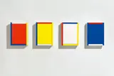 DIN XVIII A 1 - A 4 by Imi Knoebel, 1995, 4-teilig: jeweils Acryl auf Aluminium auf Holz, sold Jun 2017