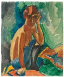Max Pechstein, Sitzender weiblicher Akt