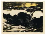 Emil Nolde, Meer (auch betitelt: Welle), 1926, Farblithographie auf Papier