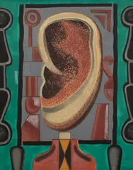 Bruno Goller, Das Ohr, 1967, Öl auf Leinwand