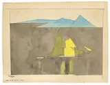 Lyonel Feininger, Segelschiff, 1935, Aquarell und Tuschfeder auf Bütten
