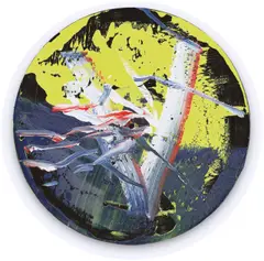 Goldberg-Variationen by Gerhard Richter, 1984, Öl auf Langspielplatte, mit originaler Schallplattenhülle. Durchmesser: 30,1 cm (11 ⅞ in.), sold Jun 2021
