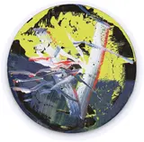 Goldberg-Variationen by Gerhard Richter, 1984, Öl auf Langspielplatte, mit originaler Schallplattenhülle. Durchmesser: 30,1 cm (11 ⅞ in.), sold Jun 2021