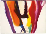 Phenomena Carib Mask by Paul Jenkins, 1977, Watercolor on paper, sold May 2016