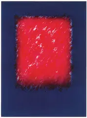 Eric Orr, Oceans of Time Red, 1989, Color lithograph on paper