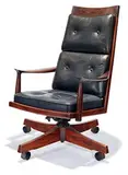 John Nyquist, Highback chair, Teak, Brazilian rosewood, and leather