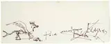 Salvador Dalí, Small winged figure, c. 1970, Ink on paper