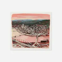 Michael Brophy, River City, 2000, gouache on paper