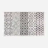 Nancy Blum, Pattern Field A, 2000, graphite and ink on five sheets of paper mounted to Bristol board