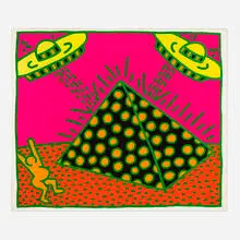 Keith Haring, Untitled (from the Fertility Suite), 1983, screenprint in colors