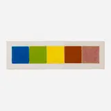 Blue/Green/Yellow/Orange/Red (Colored Paper Image XXII) by Ellsworth Kelly, 1976–77, colored and pressed paper pulp, sold Jun 2023