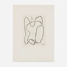 Untitled (from Surrealism between Two Wars: International Anthology of Contemporary Engraving, Volume 2, from the series The Forerunners of the Avant-Garde) by Man Ray, 1966, etching on BFK Rives, sold Jun 2023