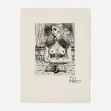 Paul Delvaux, Untitled (from Surrealism between Two Wars: International Anthology of Contemporary Engraving, Volume 2, from the series The Forerunners of the Avant-Garde), 1966, etching on BFK Rives