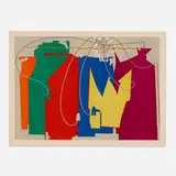 Man Ray, Rope Dancer Accompanies Herself with Her Shadows, 1972, lithograph in colors