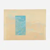 Howardena Pindell, Peter Squares Waterfall, Johnson, Vermont, 1986, woodcut in colors and collage on Japan