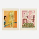 Marianne and the Chevalier; Allegory: The Chevalier's Dream of Cecile (from the Marquis de Sade portfolio) by Salvador Dalí, 1969, lithograph in colors, sold Jun 2023