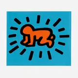 Keith Haring, Radiant Baby (from the Icons series), 1990, screenprint in colors with embossing