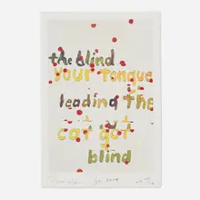 Roni Horn, The Blind Leading the Blind (from the Hack-Wit series), 2014, offset lithograph in colors
