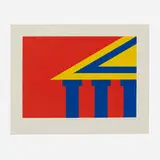 Benziger Print by Sol LeWitt, 1998, woodblock print in colors on Zangetsu, sold Jun 2023