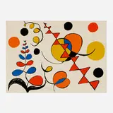 Alexander Calder, Untitled (from the La memoire elementaire portfolio), c. 1976, lithograph in colors on Japon nacré